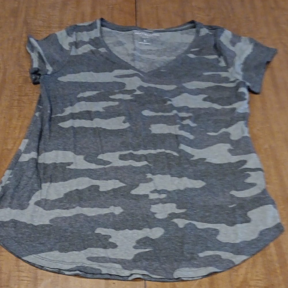 Lucky Brand Charcoal Camouflage Tee